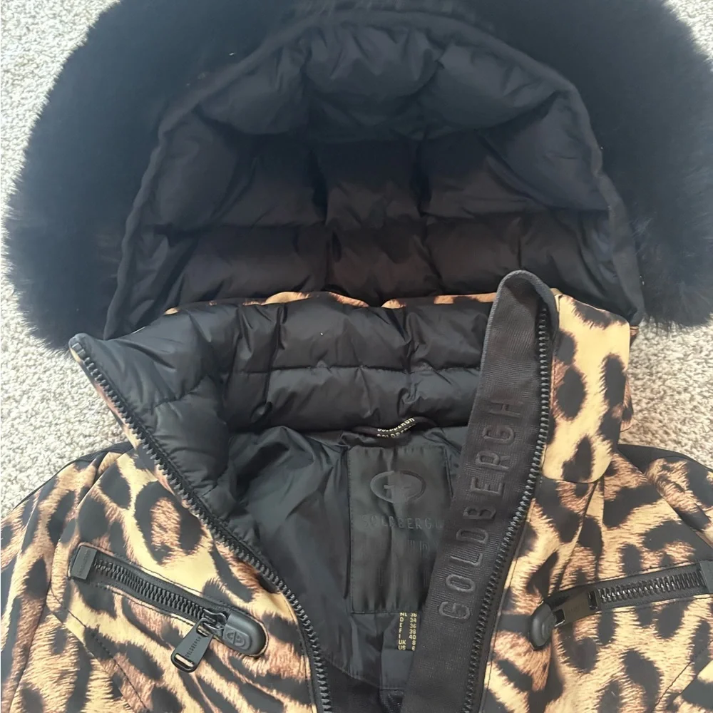 Goldbergh Leopard Print One Piece in Brown & Black Leopard - Picture 5 of 9